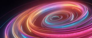 Preview wallpaper spiral, lines, glow, colorful