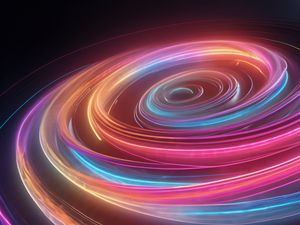 Preview wallpaper spiral, lines, glow, colorful