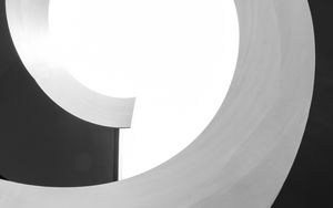 Preview wallpaper spiral, minimalism, bw, swirling
