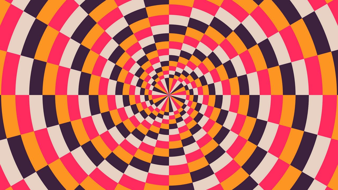 Wallpaper spiral, multicolored, optical illusion