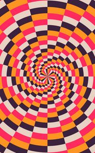 Preview wallpaper spiral, multicolored, optical illusion