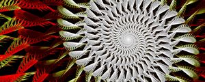 Preview wallpaper spiral, multicolored, swirling, fractal, abstraction