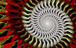 Preview wallpaper spiral, multicolored, swirling, fractal, abstraction