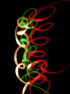 Preview wallpaper spiral, neon, line, twisted