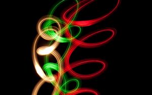 Preview wallpaper spiral, neon, line, twisted