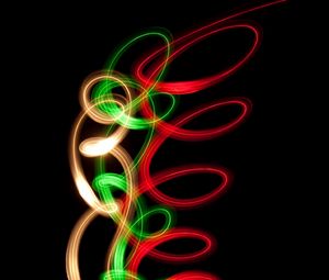 Preview wallpaper spiral, neon, line, twisted