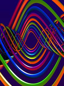 Preview wallpaper spiral, plexus, multicolored