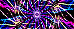 Preview wallpaper spiral, rays, fractal, bright, abstraction