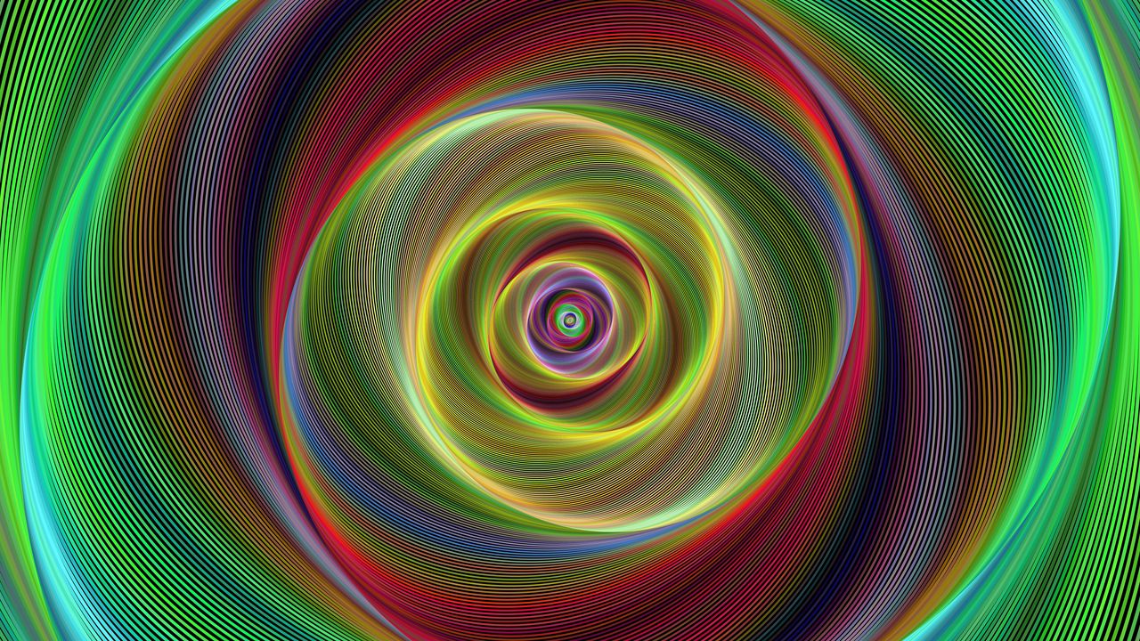 Wallpaper spiral, rotation, fractal, lines