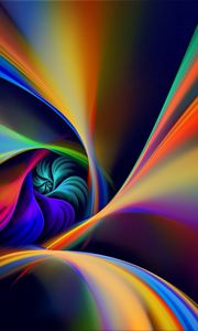 Preview wallpaper spiral, rotation, line, colorful