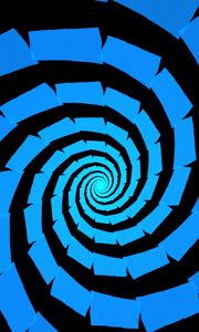 Preview wallpaper spiral, shapes, abstraction, blue