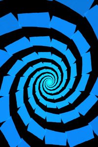 Preview wallpaper spiral, shapes, abstraction, blue