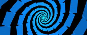 Preview wallpaper spiral, shapes, abstraction, blue