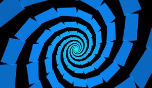 Preview wallpaper spiral, shapes, abstraction, blue