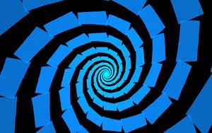 Preview wallpaper spiral, shapes, abstraction, blue