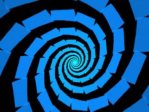 Preview wallpaper spiral, shapes, abstraction, blue