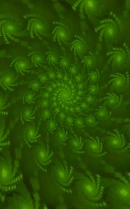 Preview wallpaper spiral, shapes, background, green, abstraction