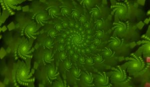 Preview wallpaper spiral, shapes, background, green, abstraction