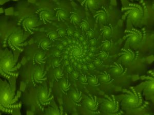 Preview wallpaper spiral, shapes, background, green, abstraction
