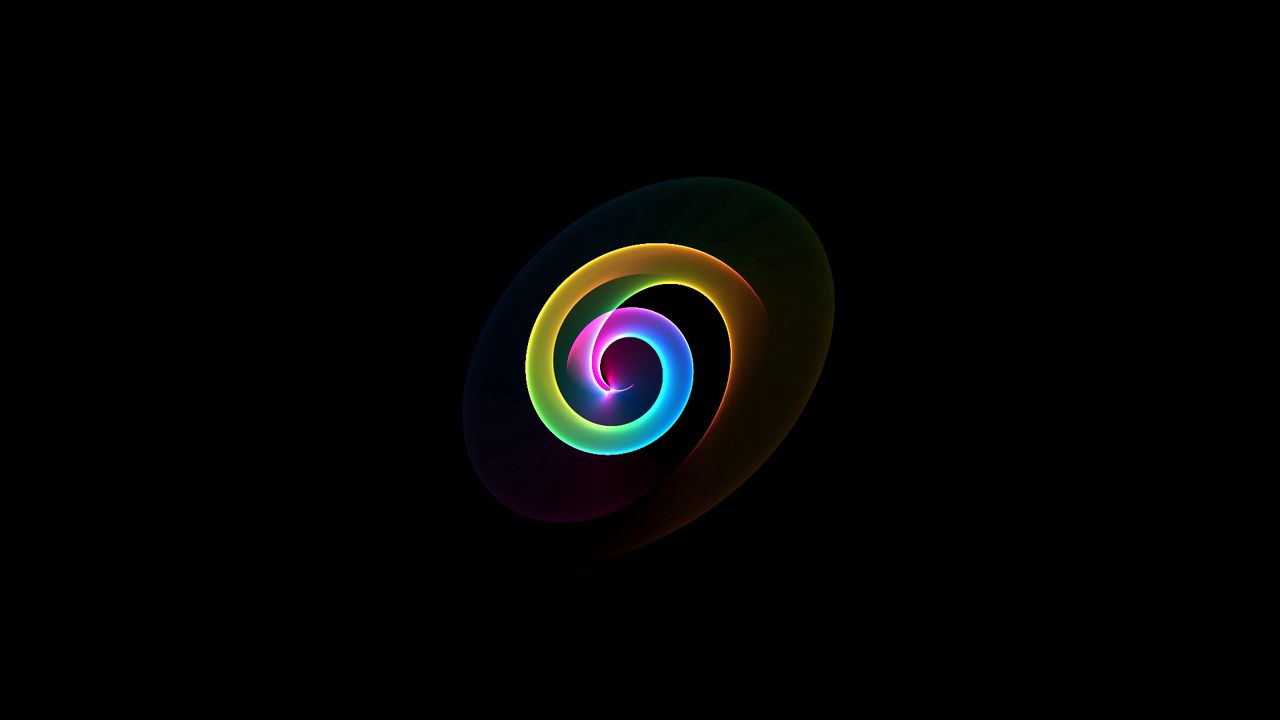 Wallpaper spiral, spin, colorful, rainbow