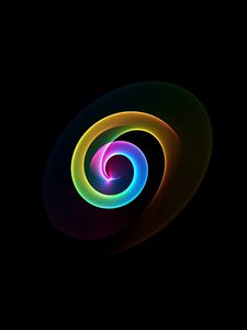 Preview wallpaper spiral, spin, colorful, rainbow