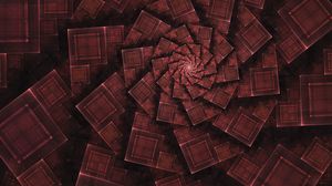 Preview wallpaper spiral, squares, shapes, layers, abstraction, brown