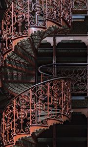 Preview wallpaper spiral staircase, stairs, forging, pattern