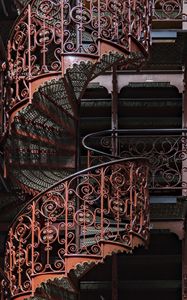 Preview wallpaper spiral staircase, stairs, forging, pattern