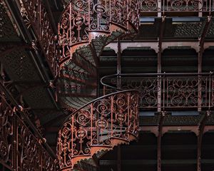 Preview wallpaper spiral staircase, stairs, forging, pattern