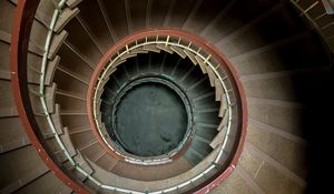 Preview wallpaper spiral, stairs, steps, railing