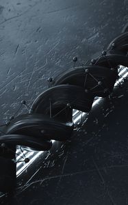 Preview wallpaper spiral, structure, 3d, black