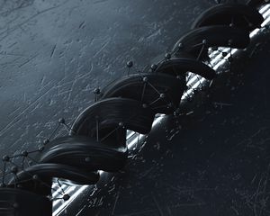 Preview wallpaper spiral, structure, 3d, black