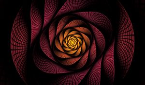 Preview wallpaper spiral, swirling, fractal, dark, abstraction