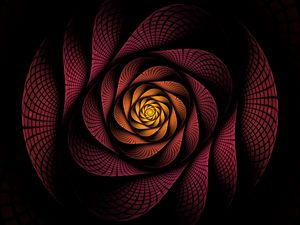 Preview wallpaper spiral, swirling, fractal, dark, abstraction