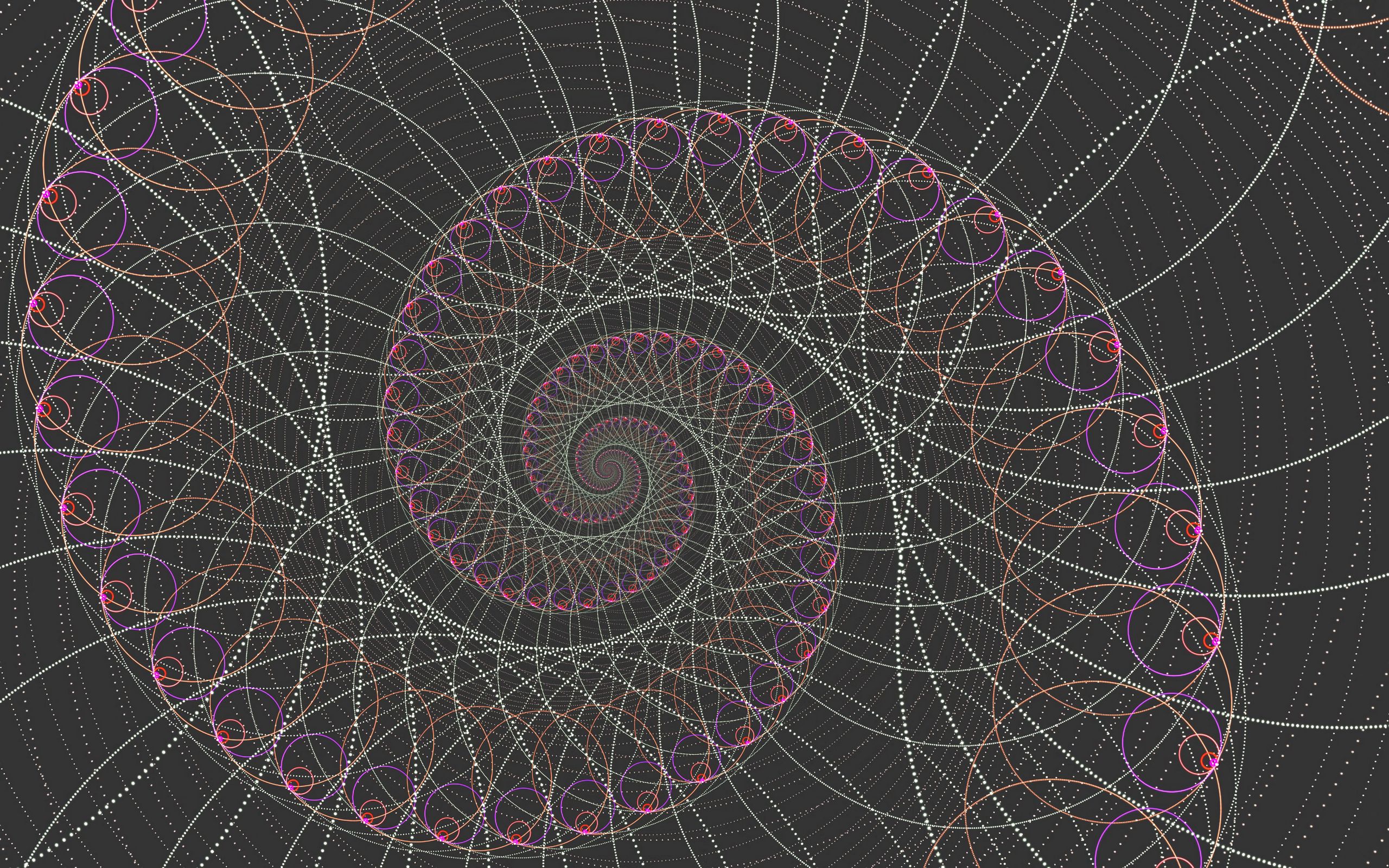 2560x1600 Wallpaper spiral, swirling, lines, tangled, abstraction
