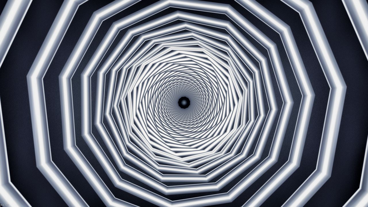 Wallpaper spiral, swirling, perspective, geometry, fractal