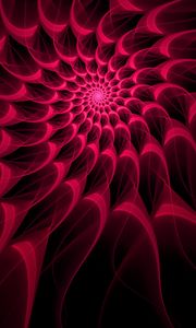 Preview wallpaper spiral, swirling, pink, glow, fractal
