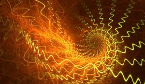 Preview wallpaper spiral, threads, tangled, glow, fractal