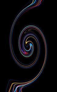 Preview wallpaper spiral, twisted, multicolored, lines