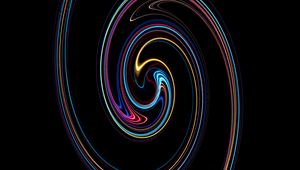 Preview wallpaper spiral, twisted, multicolored, lines