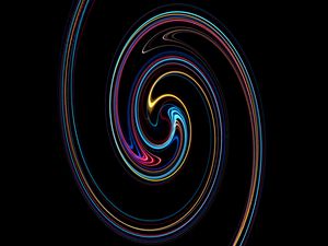Preview wallpaper spiral, twisted, multicolored, lines