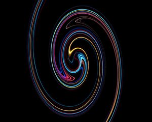 Preview wallpaper spiral, twisted, multicolored, lines