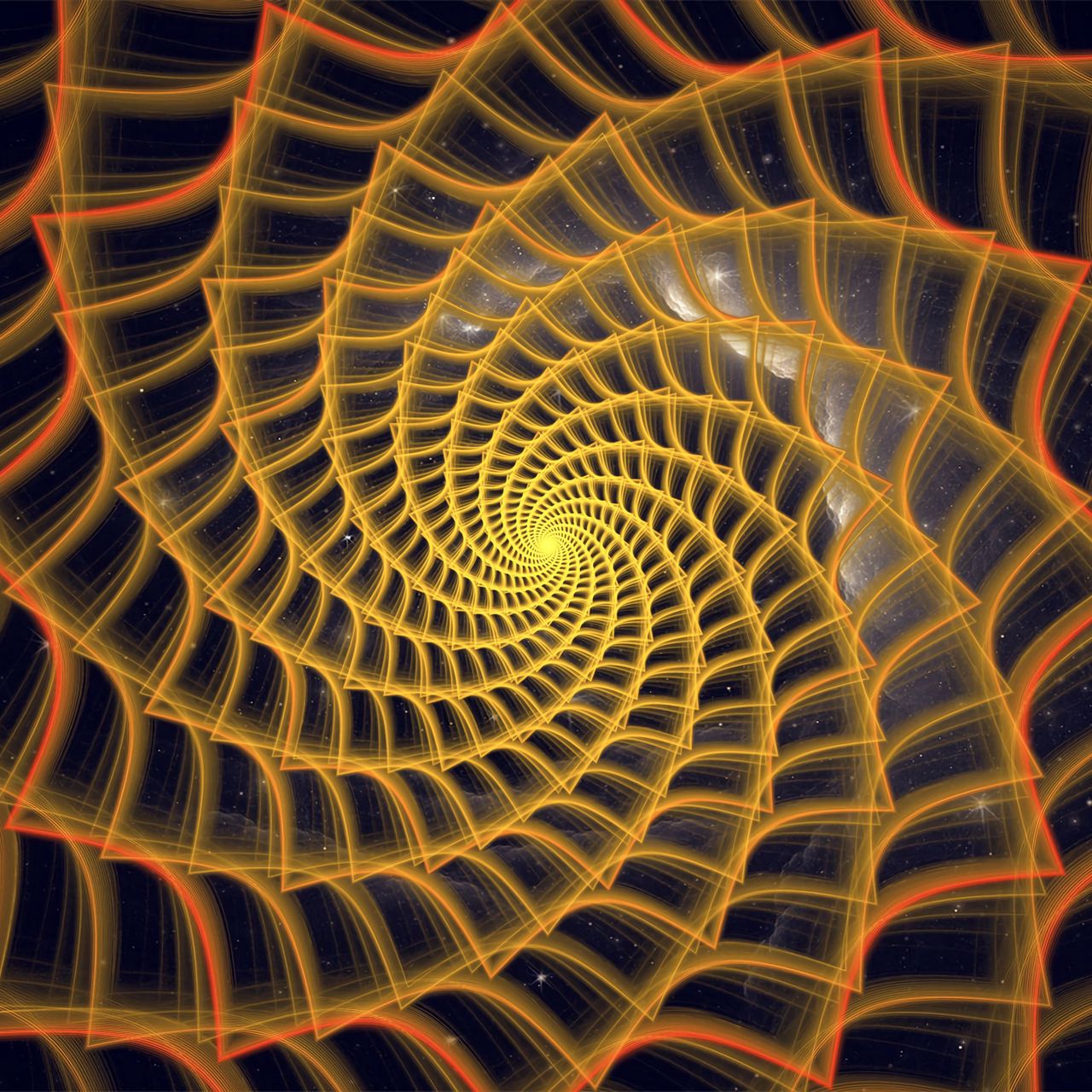 1280x1280 Wallpaper spiral, twisted, tangled, fractal, abstraction
