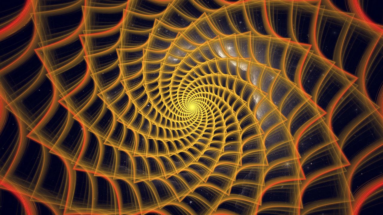 1280x720 Wallpaper spiral, twisted, tangled, fractal, abstraction