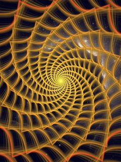 240x320 Wallpaper spiral, twisted, tangled, fractal, abstraction