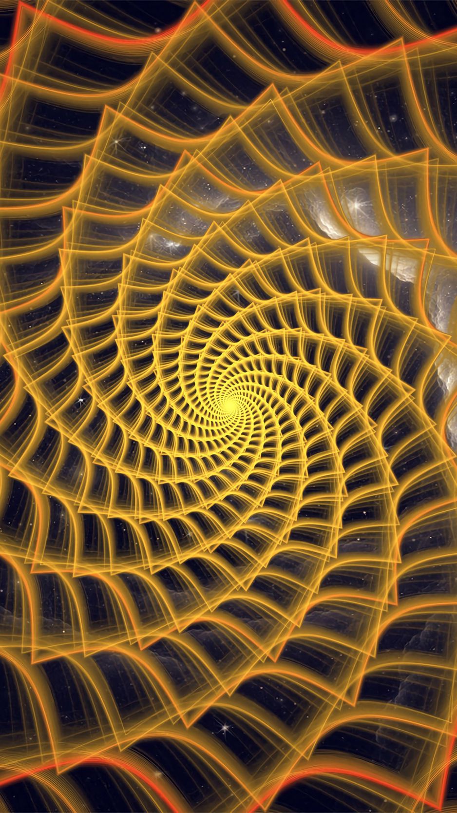 938x1668 Wallpaper spiral, twisted, tangled, fractal, abstraction