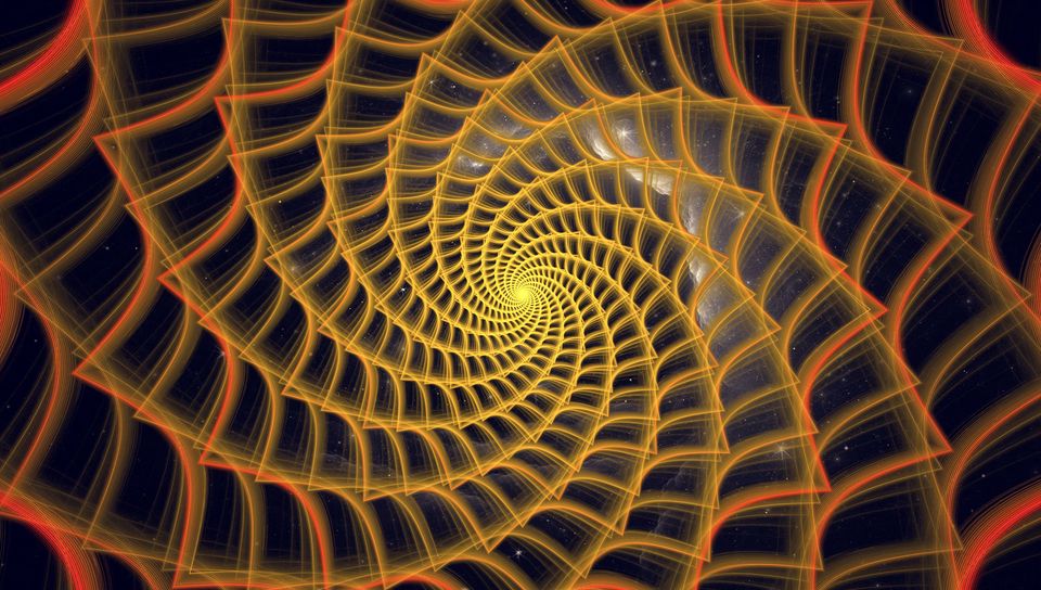 960x544 Wallpaper spiral, twisted, tangled, fractal, abstraction