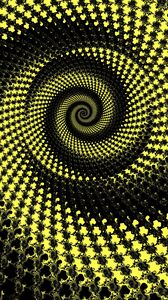 Preview wallpaper spiral, vortex, rotation, abstraction, yellow