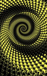 Preview wallpaper spiral, vortex, rotation, abstraction, yellow