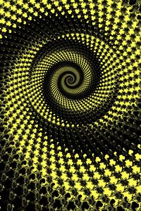 Preview wallpaper spiral, vortex, rotation, abstraction, yellow